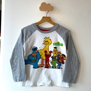 Sesame Street Character Long Sleeve T-shirt Size 4T